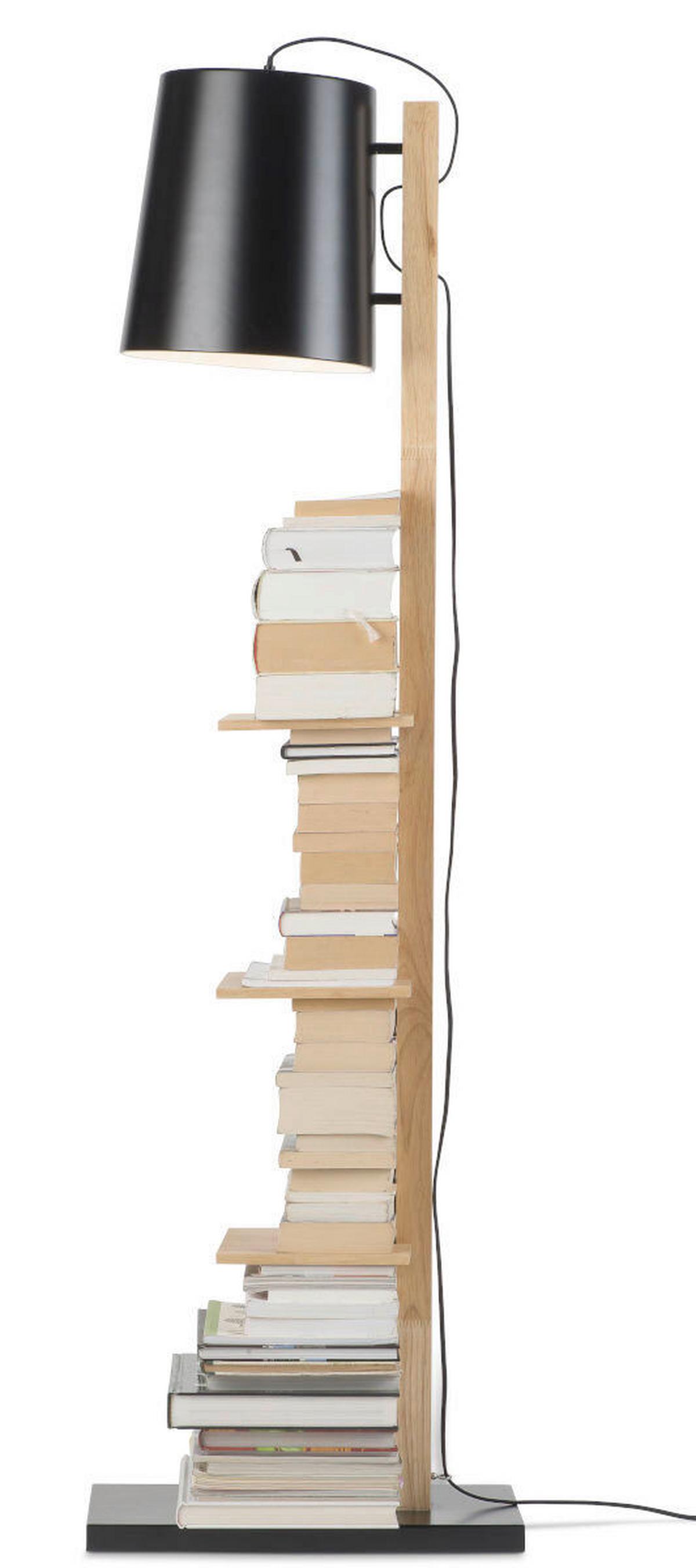 Állólámpa Cambridge/f/b - fekete, Design, fa/fém (30/168/49cm) - It's about Romi
