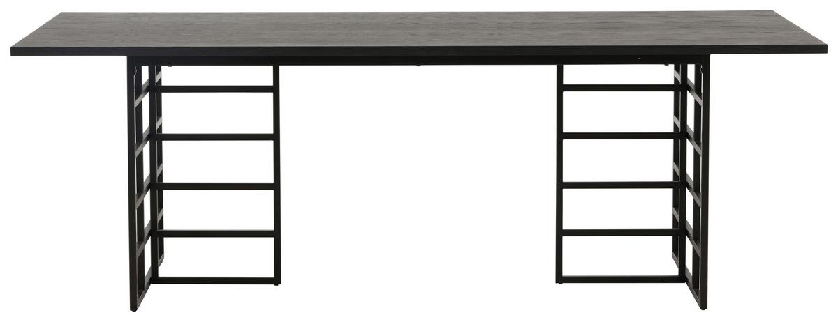ESSTISCH YSTAD - Schwarz, Design, Holz/Metall (220/100/75cm) - Livetastic