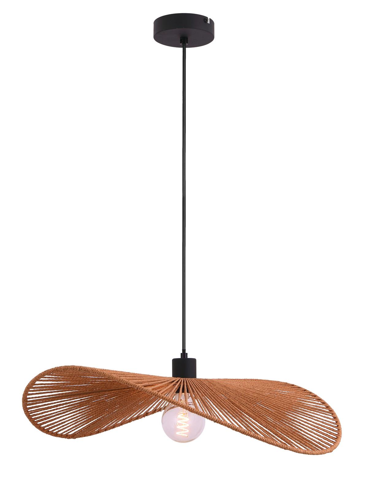 Függőlámpa Bli - fekete, Modern, fém/papír (58/120cm) - Mömax