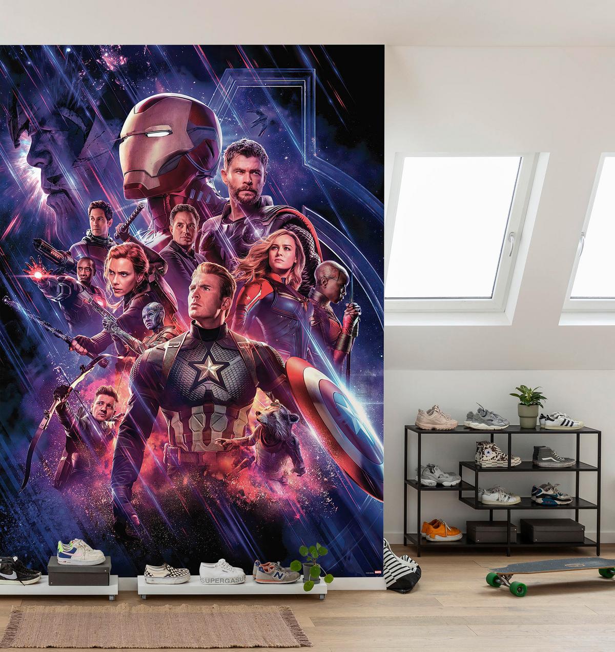 Fototapete Avengers Endgame Movie Poster ca. 184x254cm - Multicolor, Basics (184/254cm) - Komar