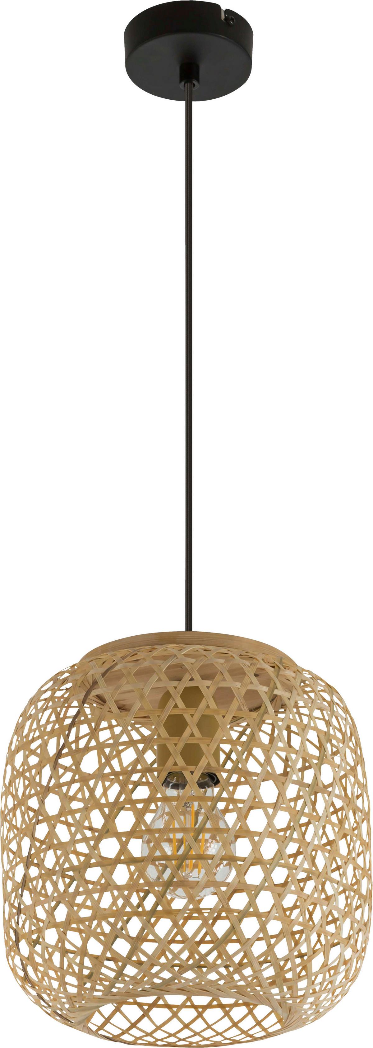 LAMPA WISZĄCA ILZ I - kolor naturalny, Design, tworzywo sztuczne/materiały naturalne (23/135cm) - Novel