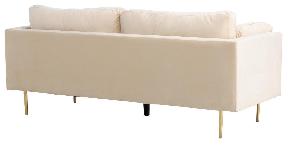 2-SITZER-SOFA BOOM - Beige/Goldfarben, Design, Textil/Metall (203/84/90cm) - Livetastic