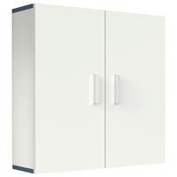 Hängeschrank Landos ca. 60x60x18 cm Weiß/Antr. - Anthrazit/Silberfarben, MODERN, Holzwerkstoff/Metall (60/60/18cm) - MID.YOU