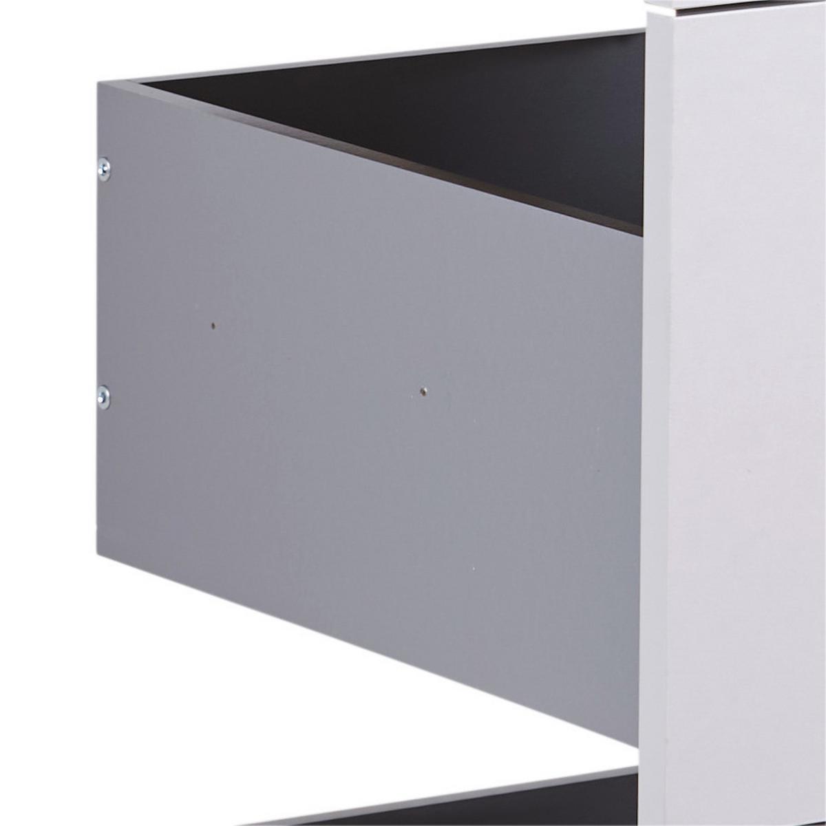 Schubladenset Unit in Hellgrau - Hellgrau, Modern, Holzwerkstoff (45,3/83/47cm) - Based