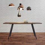 Esstisch Tomi 180x90cm - Nussbaumfarben, MODERN, Holz/Metall (90/76/180cm) - Mömax modern living