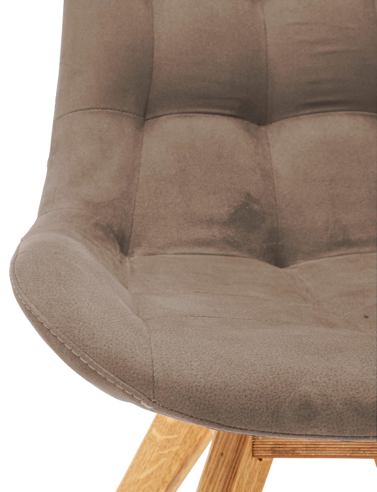 KRZESŁO BELFAST - cappuccino, Konventionell, tkanina/drewno (56/84/63cm) - Carryhome