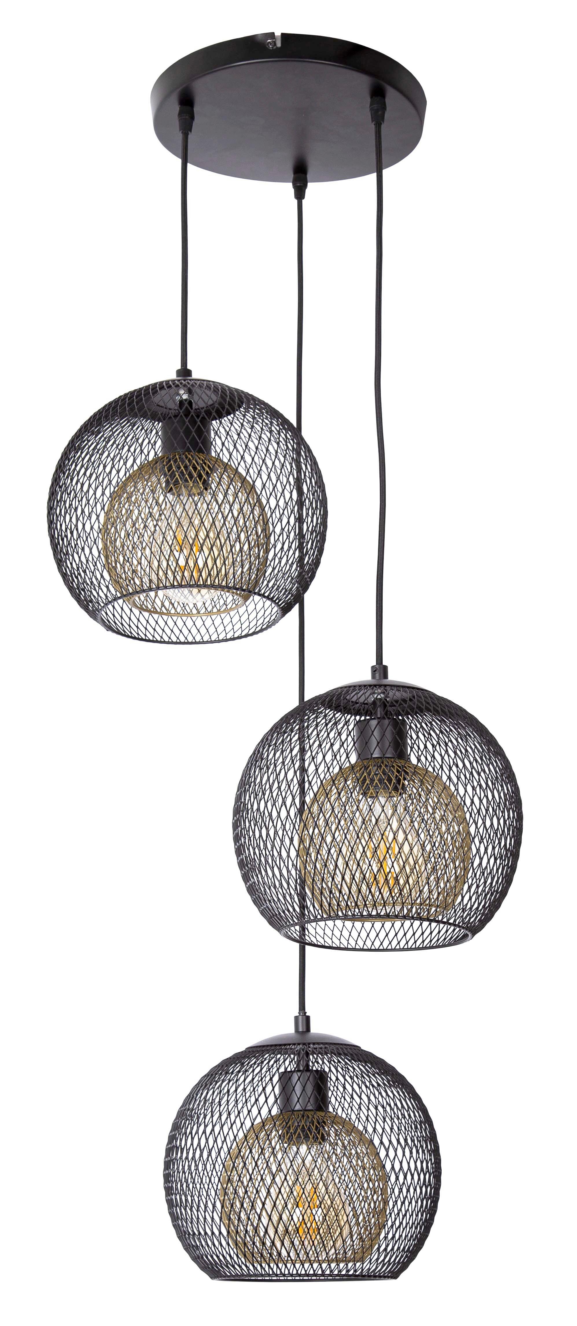 Viseća Svjetiljka Selina - crna, Design, metal (44/150cm) - Globo