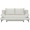 Schlafsofa in Weiß mit Bettfunktion - Schwarz/Weiß, MODERN, Textil (191/42-76/86cm) - Based