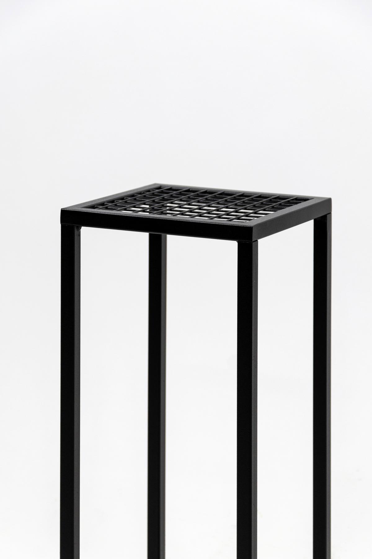 Blumenständer Schwarz - Schwarz, Basics, Metall (19/75/19cm)