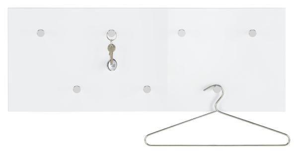 Wandgarderobe Weiß - Weiß, MODERN, Holzwerkstoff/Metall (80/30/6cm) - Mömax
