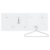 Wandgarderobe Weiß - Weiß, MODERN, Holzwerkstoff/Metall (80/30/6cm) - Mömax