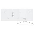 Wandgarderobe in Weiß - Weiß, Holzwerkstoff/Metall (80/30/5.5cm) - MÖMAX modern living