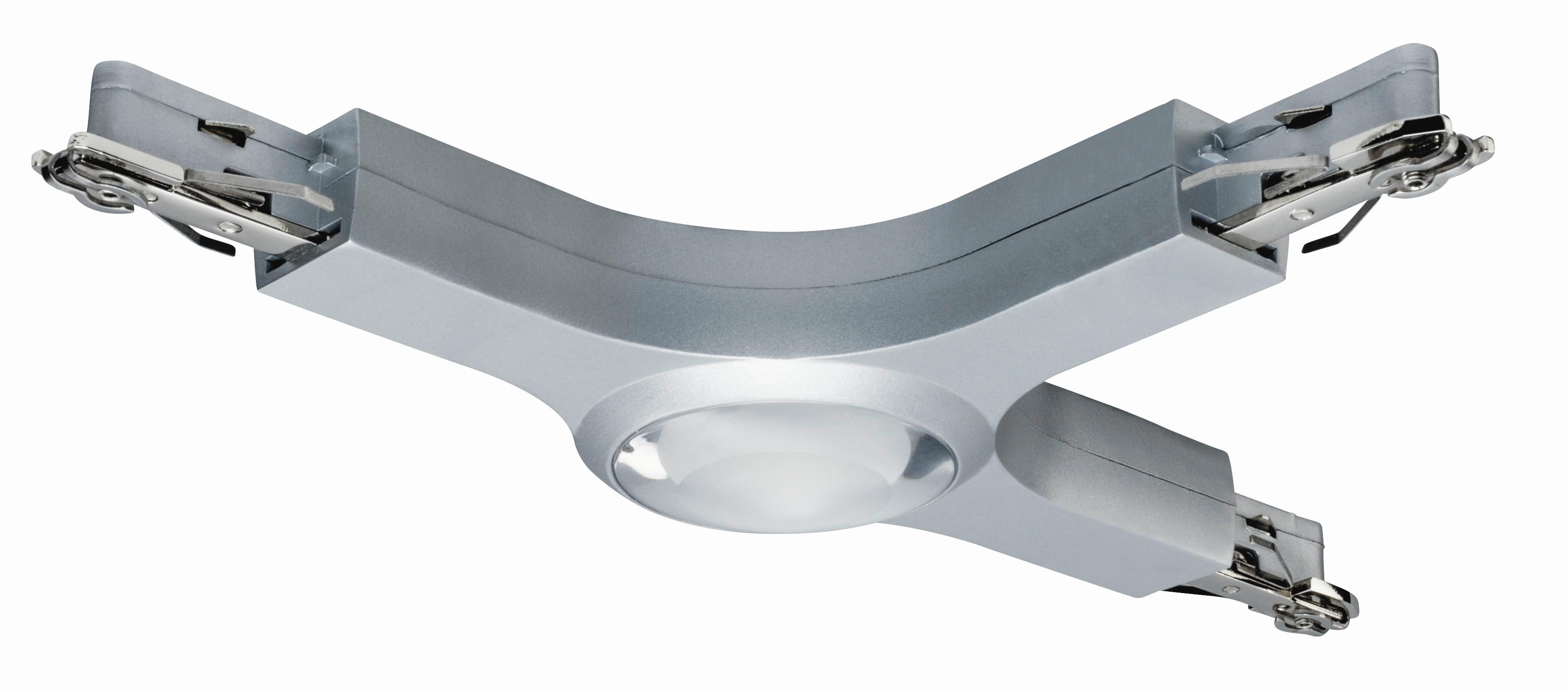Schienensystem-Verbinder LED T-Connector max. 5,8 Watt - Chromfarben, Design, Metall (22,4/27/14,1cm) - Paulmann