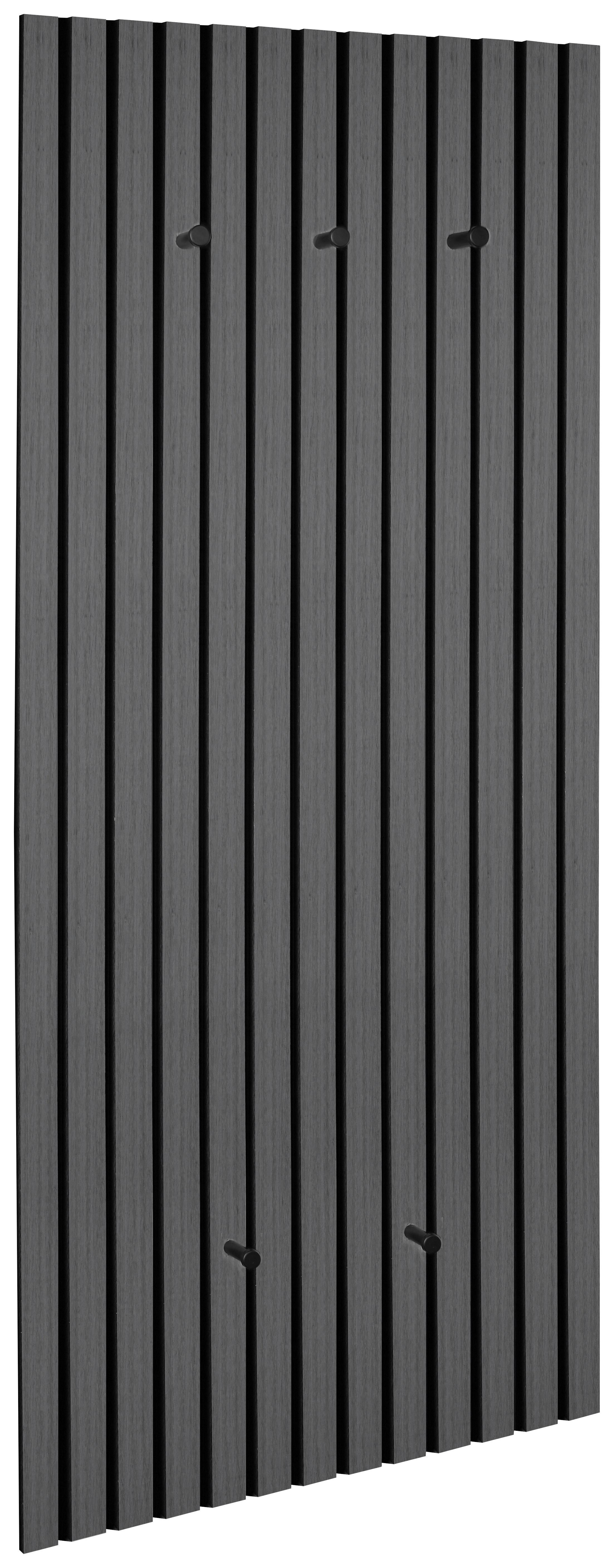 Garderobenpaneel Grace Grau - Grau, MODERN, Holzwerkstoff/Textil (50/125/7cm) - Mömax