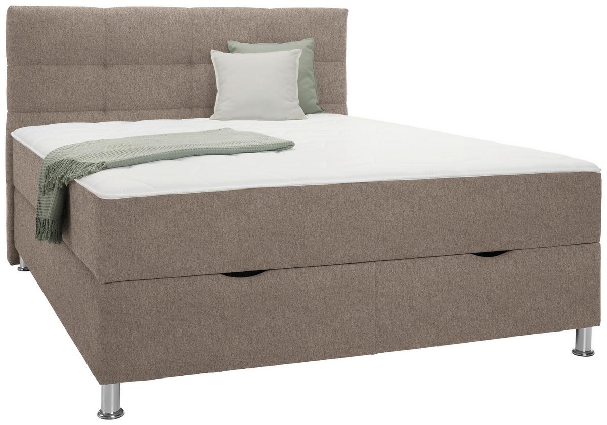 Box Krevet Oviedo - cappuccino, Konvencionalno, tekstil/metal (180/200cm) - Based