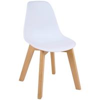 KRZESEŁKO DLA DZIECI KOPENHAGEN 2 - kolor bukowy/biały, Modern, tworzywo sztuczne/drewno (33/57/38cm) - P & B