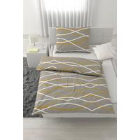 Lenjerie de pat Welle, cca. 140x200/50x70 cm - auriu/gri, Modern, textil (140/200cm) - Mömax
