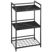 Etajeră MILA - negru, Modern, metal/material pe bază de lemn (43/71/30cm) - Modern Living