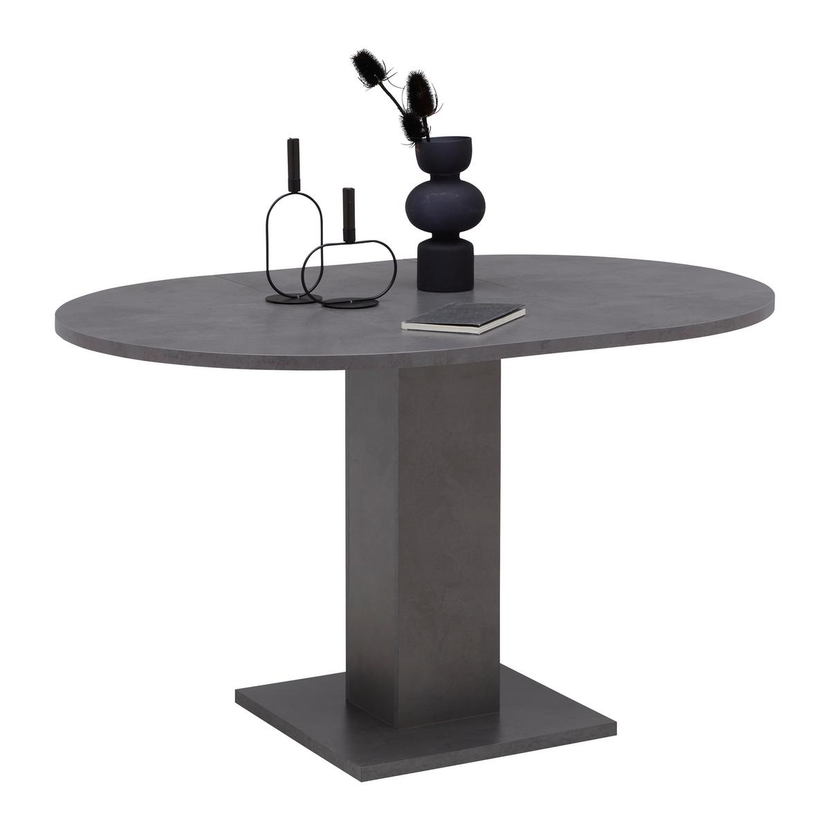 Ausziehtisch Tap in Graphitfarben - Graphitfarben, Basics, Holzwerkstoff (90-130/90/76cm) - Mömax