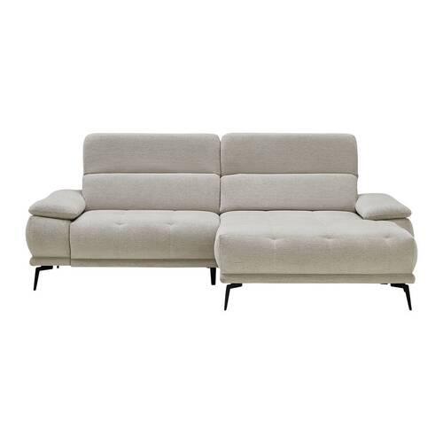 Wohnlandschaft Prince Beige - Beige/Schwarz, MODERN, Holz/Textil (268/90-105/177cm) - Mömax