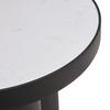SIDOBORD LYON -TREND- - vit/svart, Modern, metall/sten (31/44cm) - Premium Living