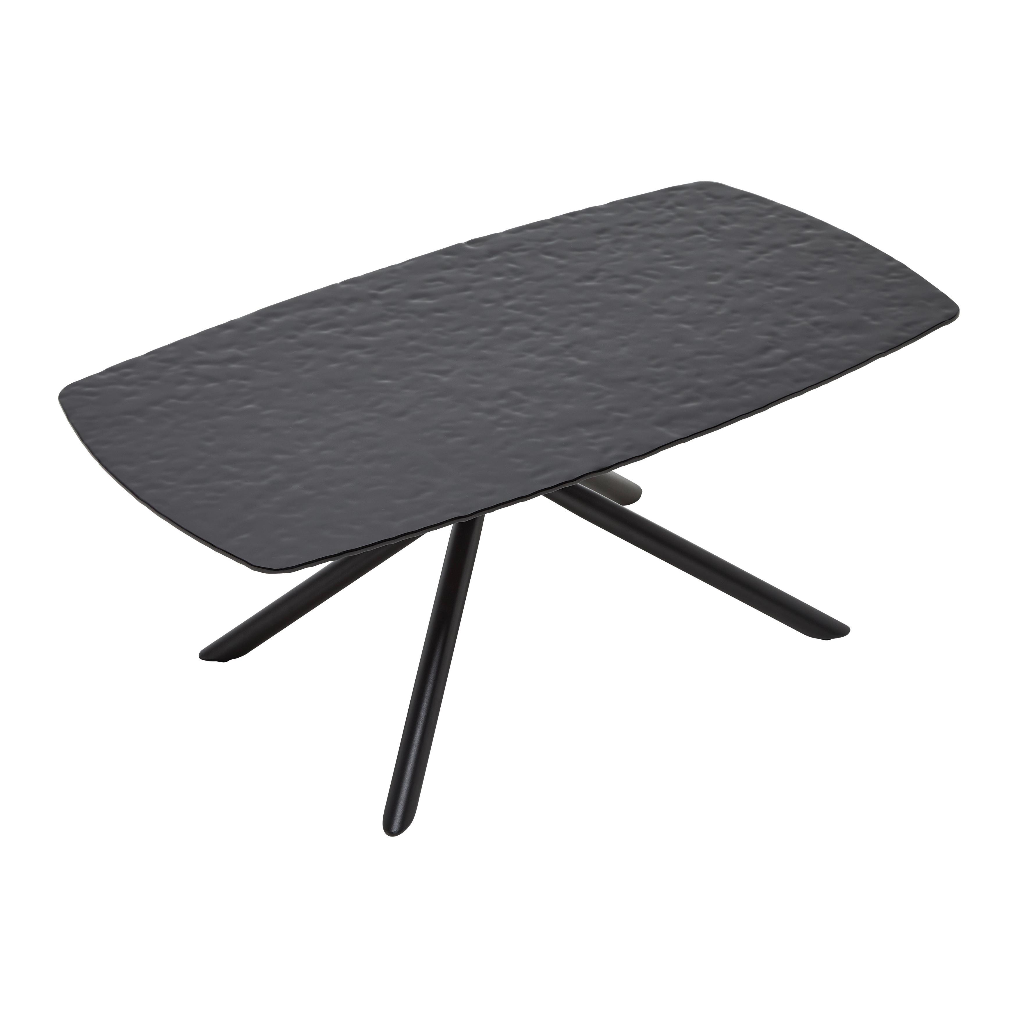 SOFFBORD BLACKY - svart, Modern, metall/glas (110/60/45cm) - Mömax