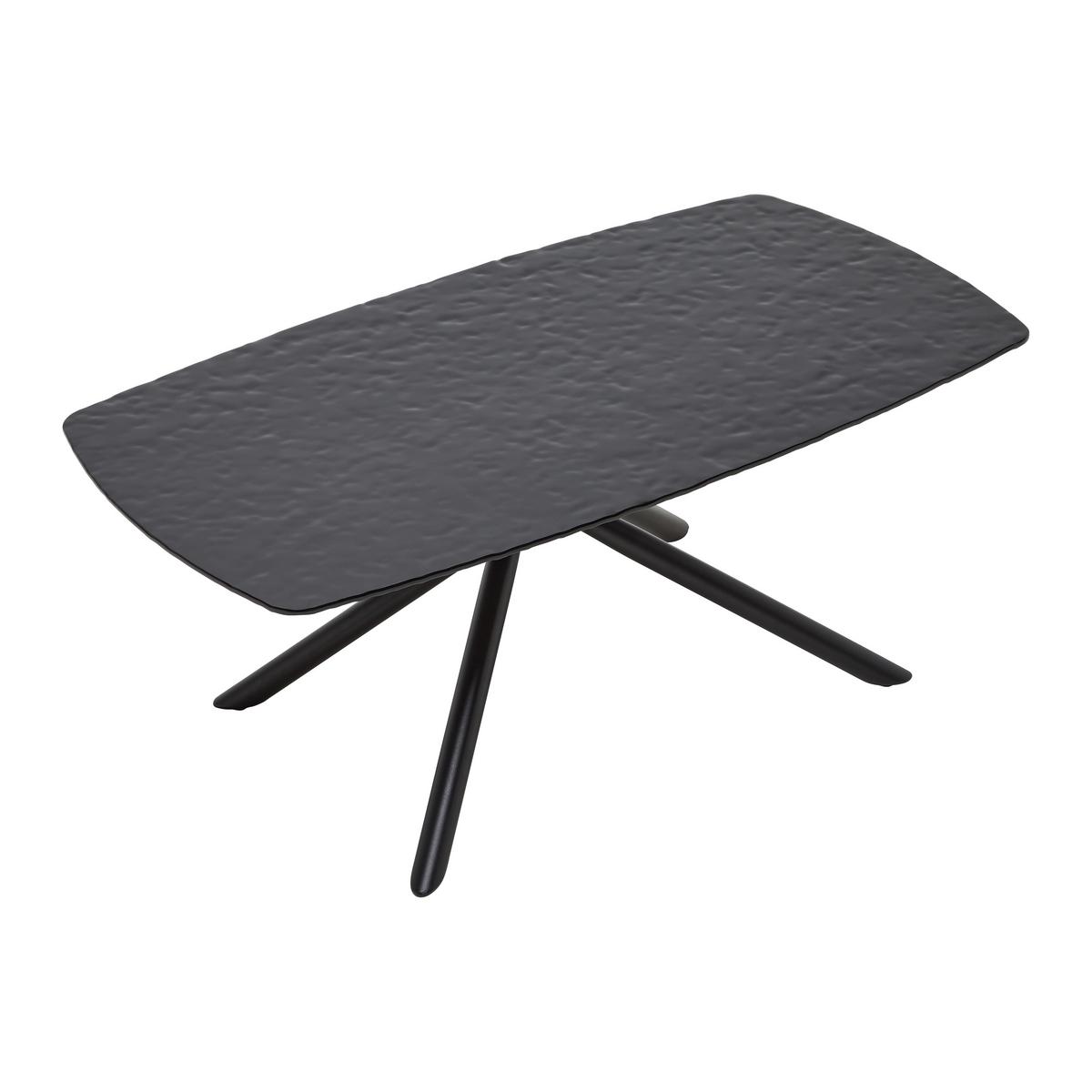 Couchtisch Blacky Schwarz - Schwarz, MODERN, Glas/Metall (110/45/60cm) - Mömax
