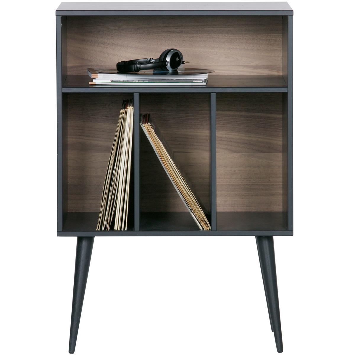 Kommode James Schwarz/Walnussfarben B: 60cm - Walnussfarben/Schwarz, Design, Holz/Holzwerkstoff (60/83/44cm) - Livetastic