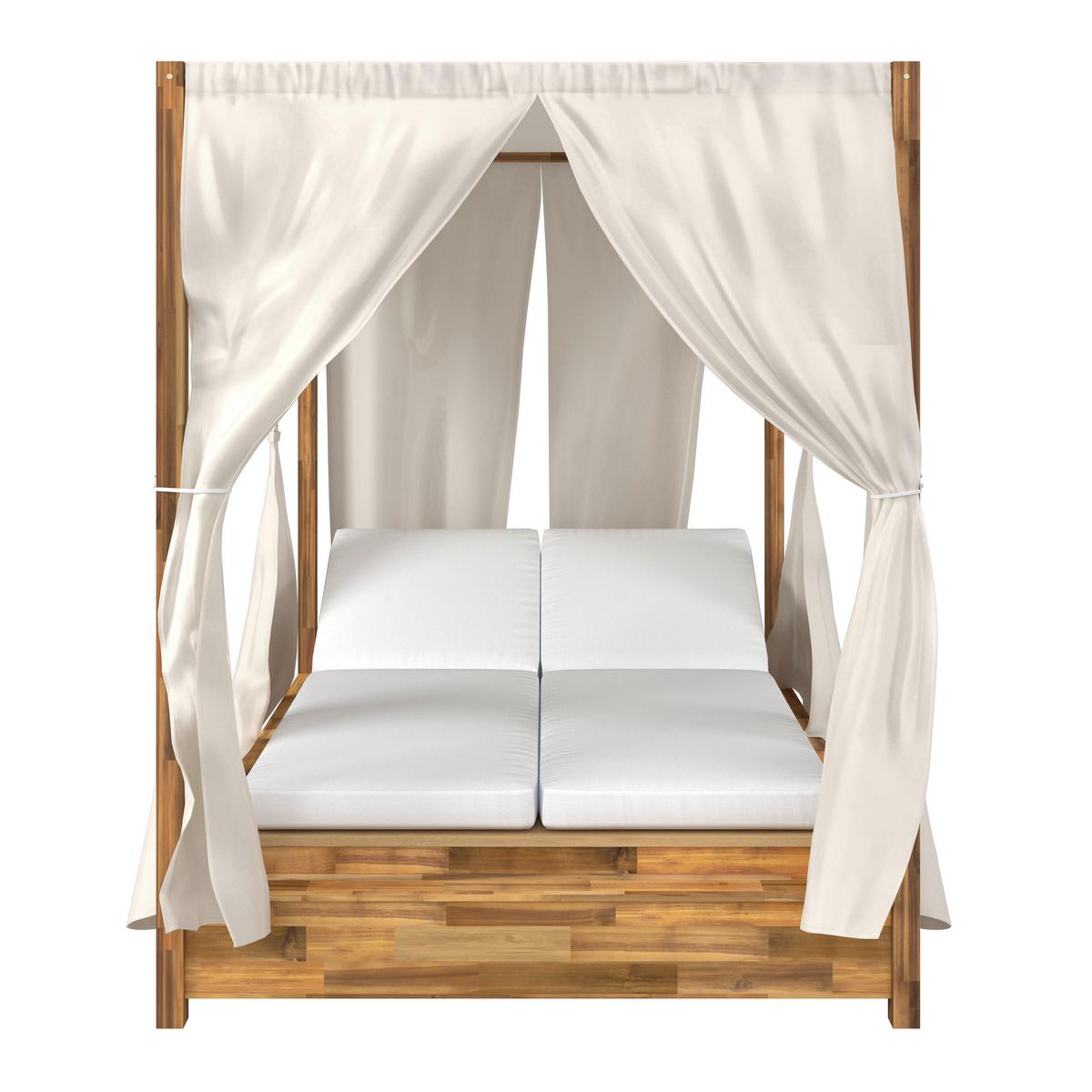Ležaljka Marta - svijetlo siva, Moderno, drvo/tekstil (154/195/218cm) - Bessagi Garden