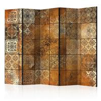 Paravan Old Tiles I, 5-Delni, Dvostranski - bež/rjava, Basics, tekstil/les (225/172/3cm) - artgeist