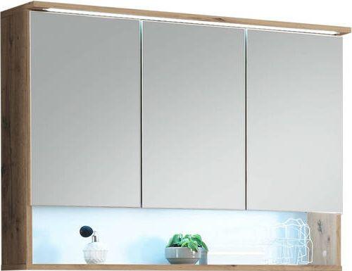 SZAFKA Z LUSTREM BALNEO 100 - kolor dębowy, Natur, materiał drewnopochodny/szkło (99/70/23cm) - Xora
