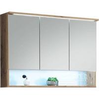 SZAFKA Z LUSTREM BALNEO 100 - kolor dębowy, Natur, materiał drewnopochodny/szkło (99/70/23cm) - Xora