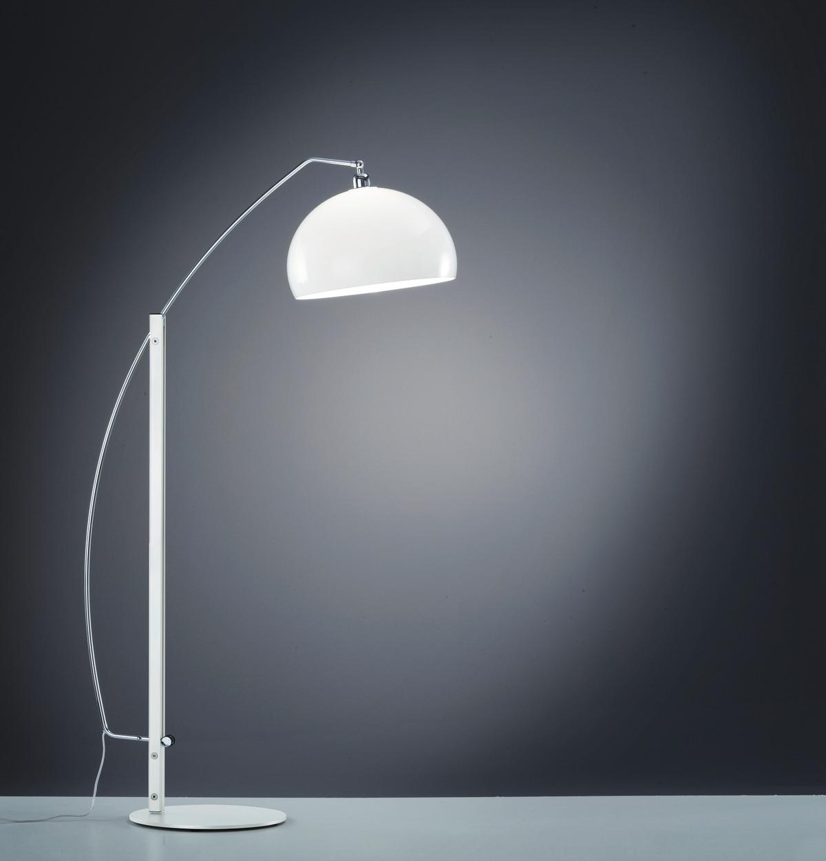 LAMPA ŁUKOWA 17/1240.84/5045 DORO - biały/kolor chromowy, Design, tworzywo sztuczne/metal (170/40/190cm) - Helestra