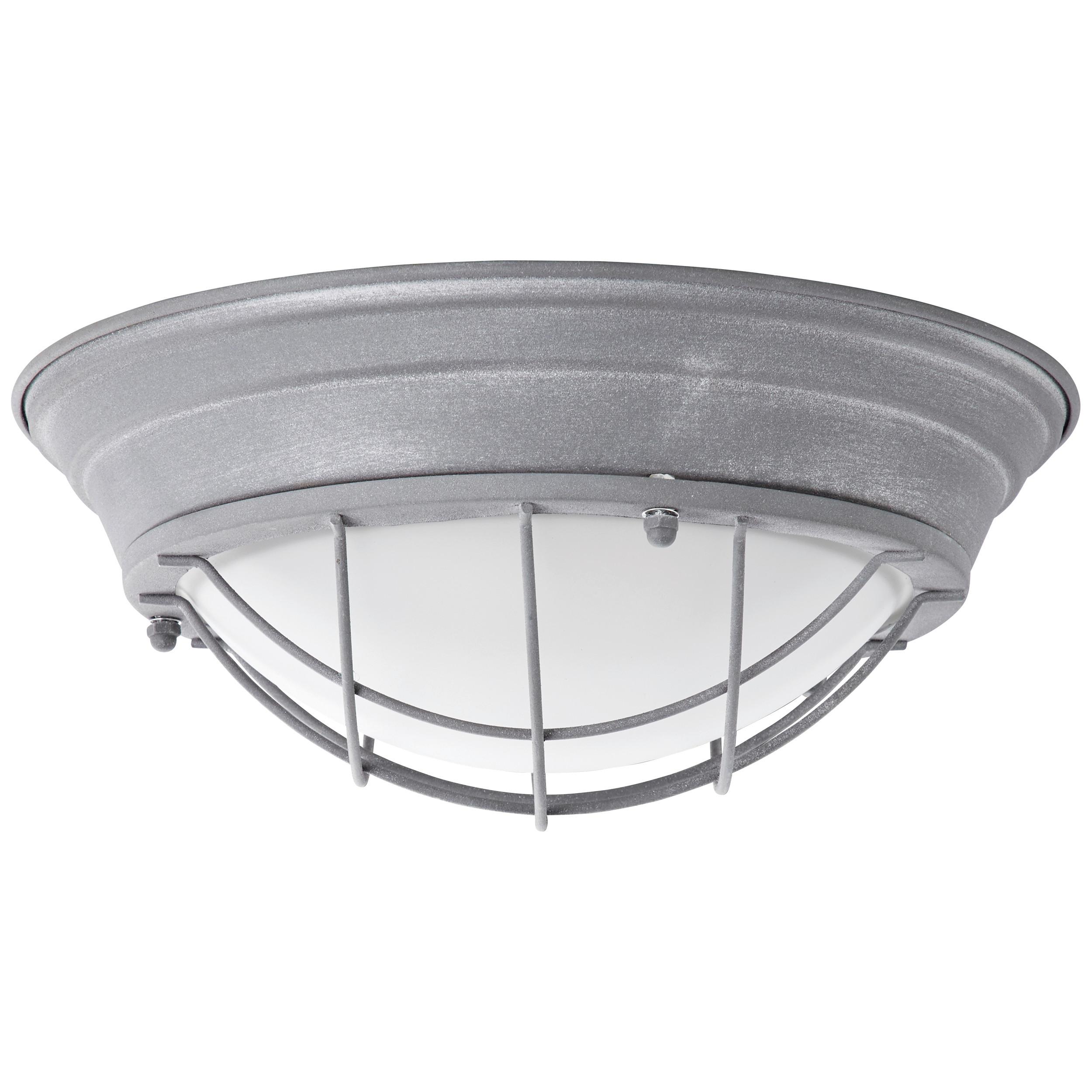 Deckenleuchte Typhoon Grau max. 2x30 Watt - Grau, KONVENTIONELL, Glas/Metall (34/14,5cm) - Brilliant