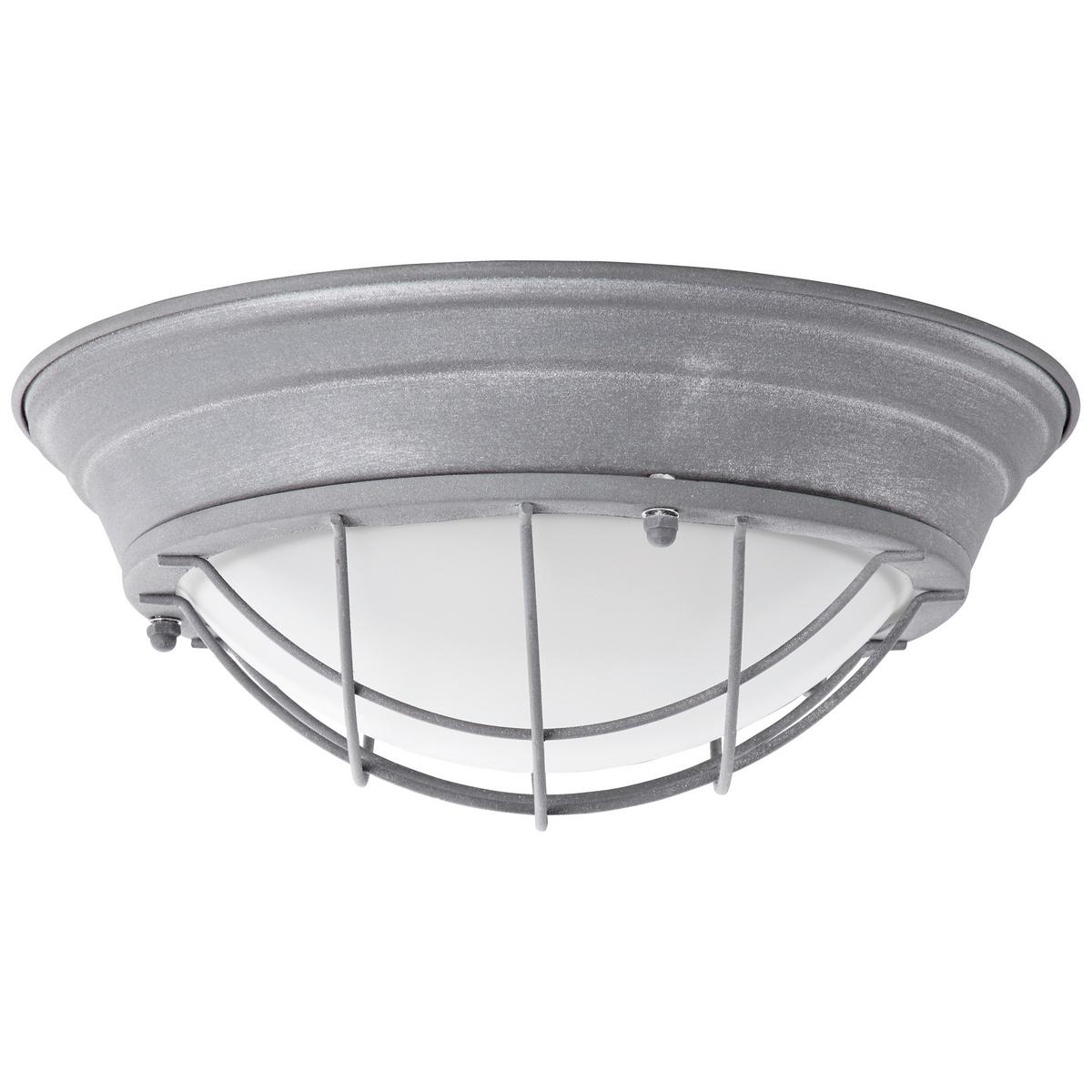 Deckenleuchte Typhoon Grau max. 2x30 Watt - Grau, KONVENTIONELL, Glas/Metall (34/14,5cm) - Brilliant
