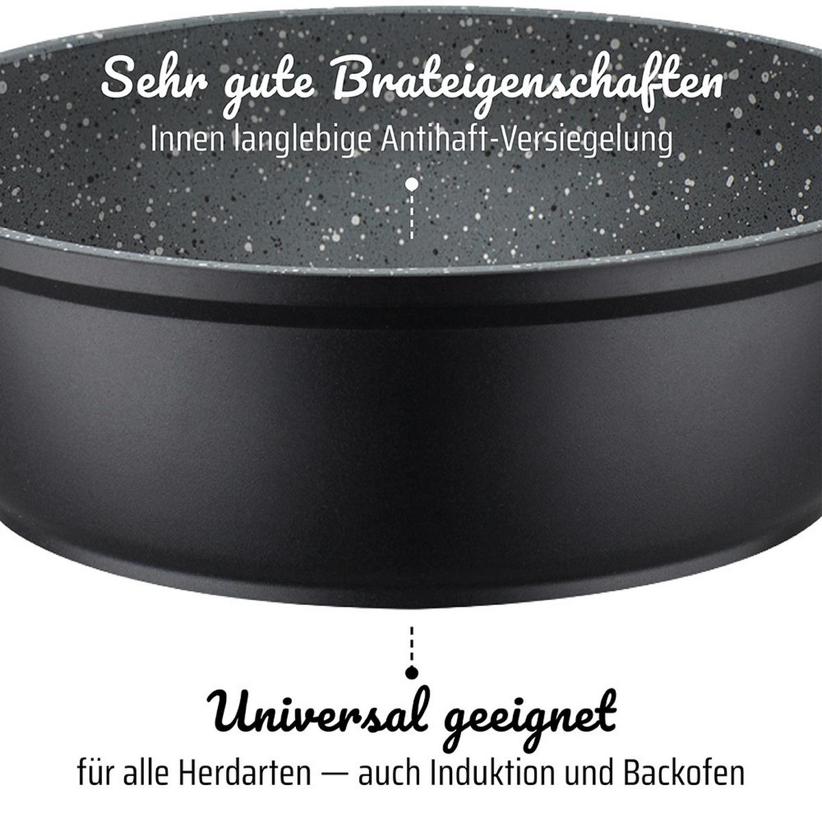 Set Ponev Gourmet, 3-Delni - črna, Basics, kovina (20+24+28cm) - GSW