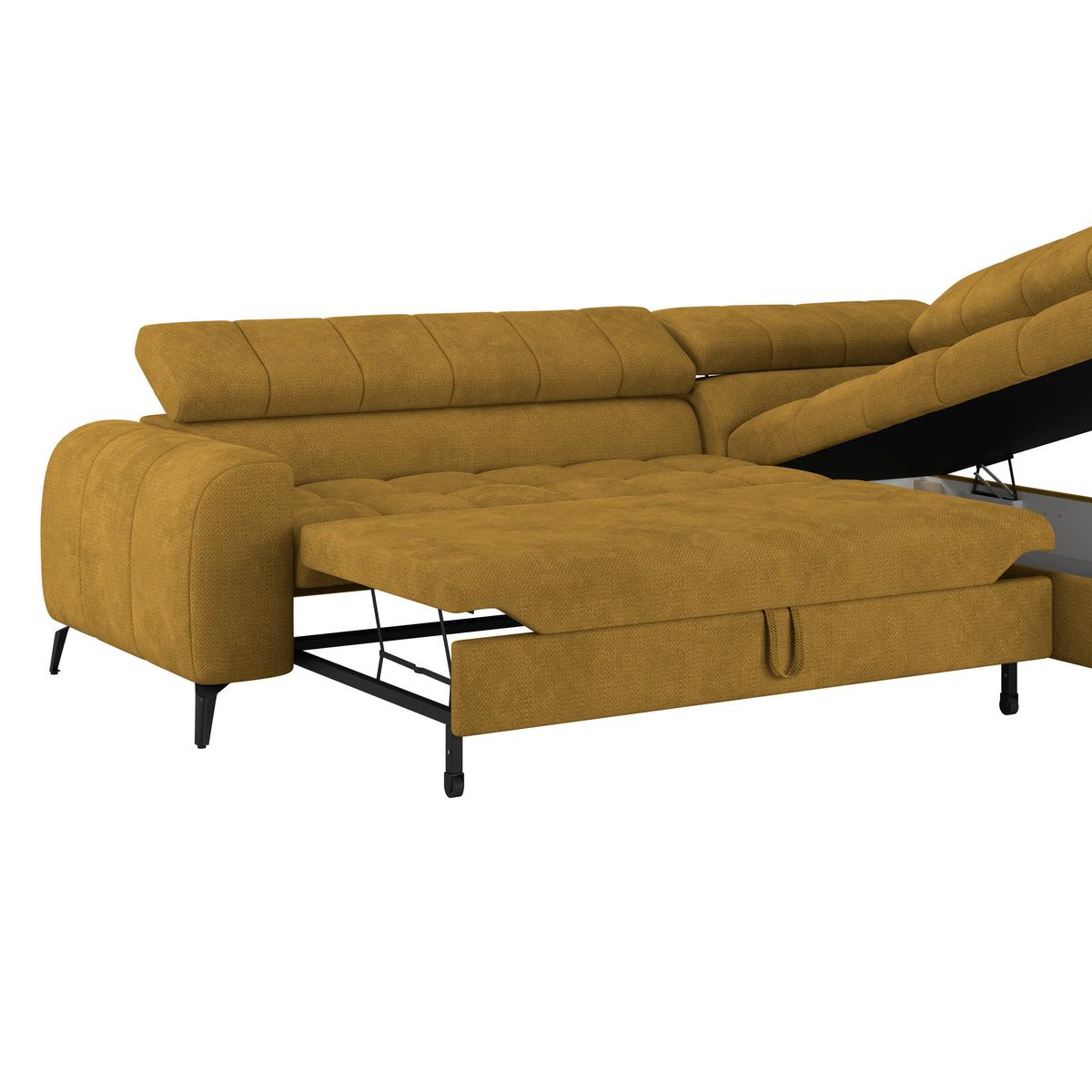 Kutna Garnitura Volf - crna/terakota, Trend, tekstil/metal (261/203cm)