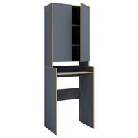 Waschmaschinenschrank Rislo - Honigeiche/Anthrazit, Trend, Holzwerkstoff (67/200/48cm) - MID.YOU