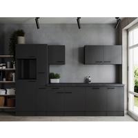 Kuhinjski Blok Brez Aparatov Oliver, 310cm - temno siva/črna, Design, kovina/leseni material (310cm) - Respekta