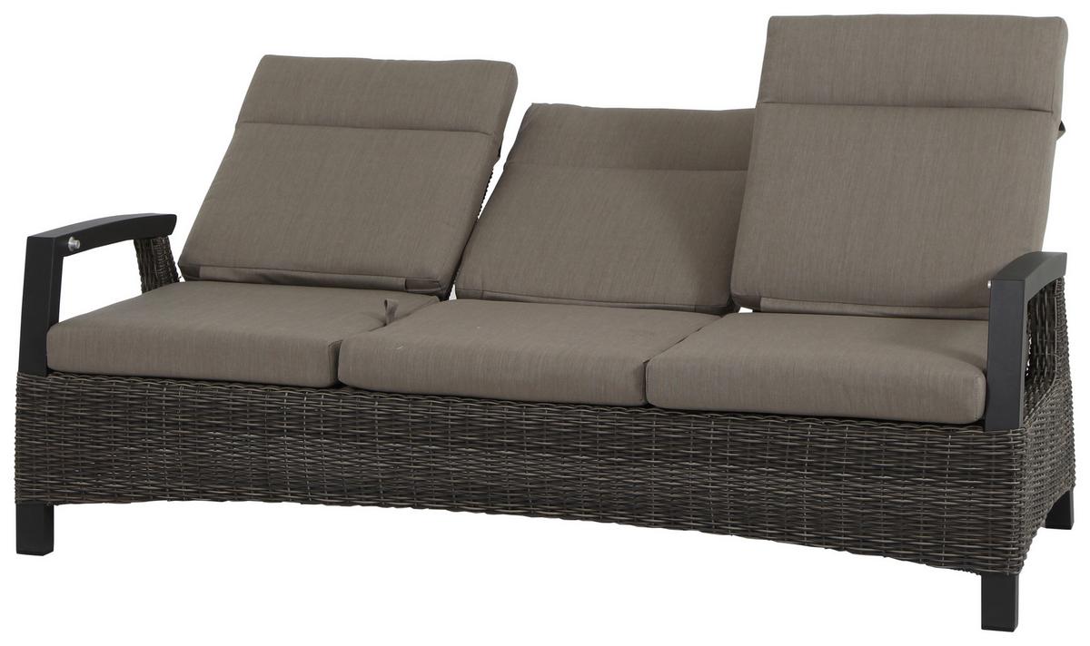 Loungegarnitur Corido Grau - Basics, Keramik/Kunststoff (72/103/160cm) - Siena Garden