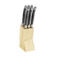 Steakmesserset Pia in Natur/Schwarz - Edelstahlfarben/Schwarz, KONVENTIONELL, Kunststoff/Metall (10/6/14,5cm) - MÖMAX modern living