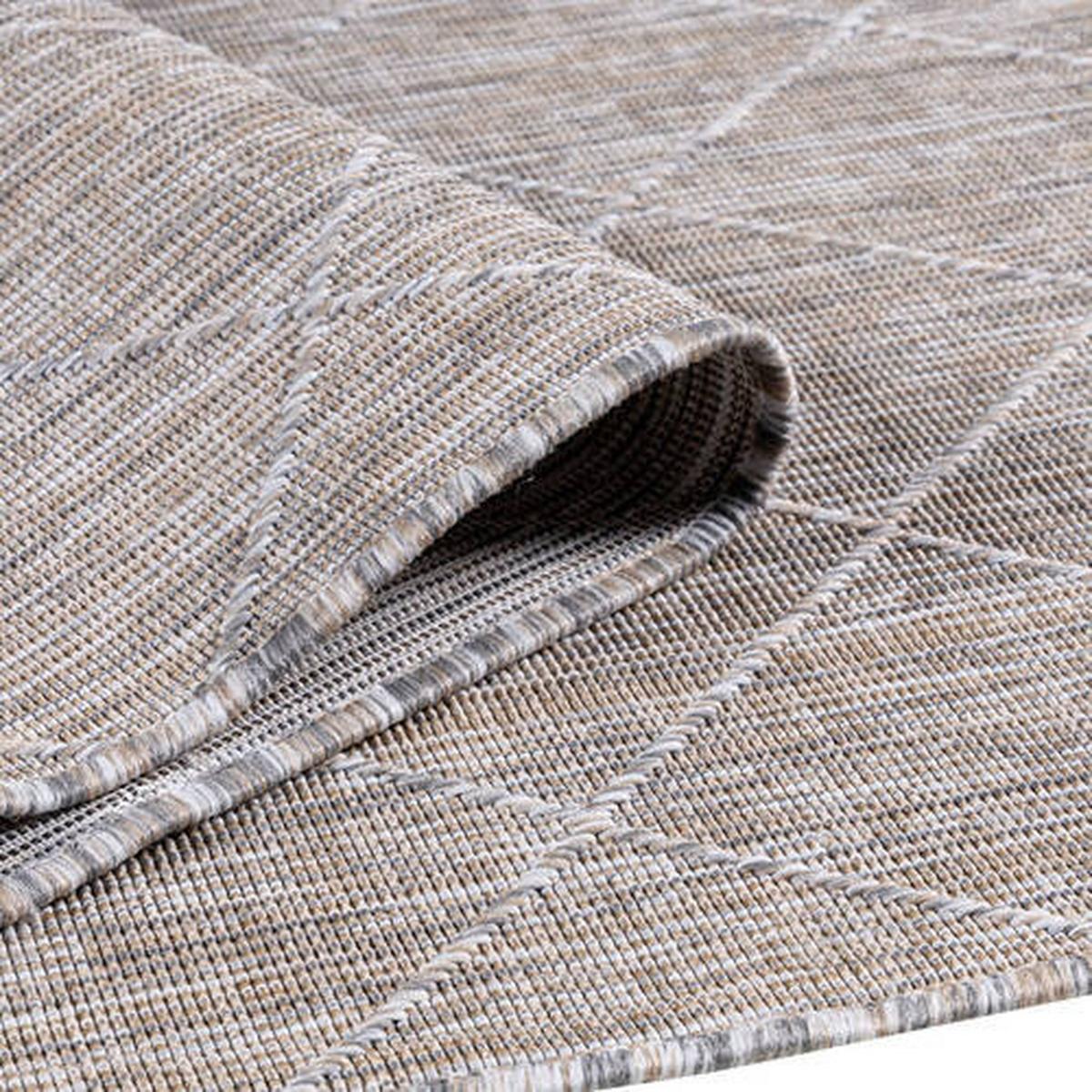 Preproga Za Zunanjo Uporabo Zagora, Bež, 120x170cm - siva/bež, Basics, tekstil (120/170cm) - Novel