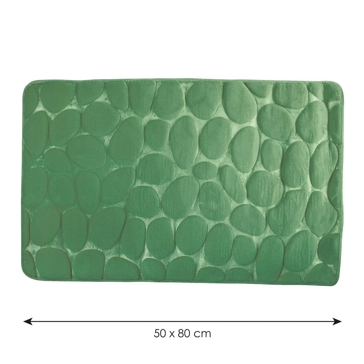 Badteppich 142025 Kiesel - Grün, Konventionell (50/80cm) - Spirella