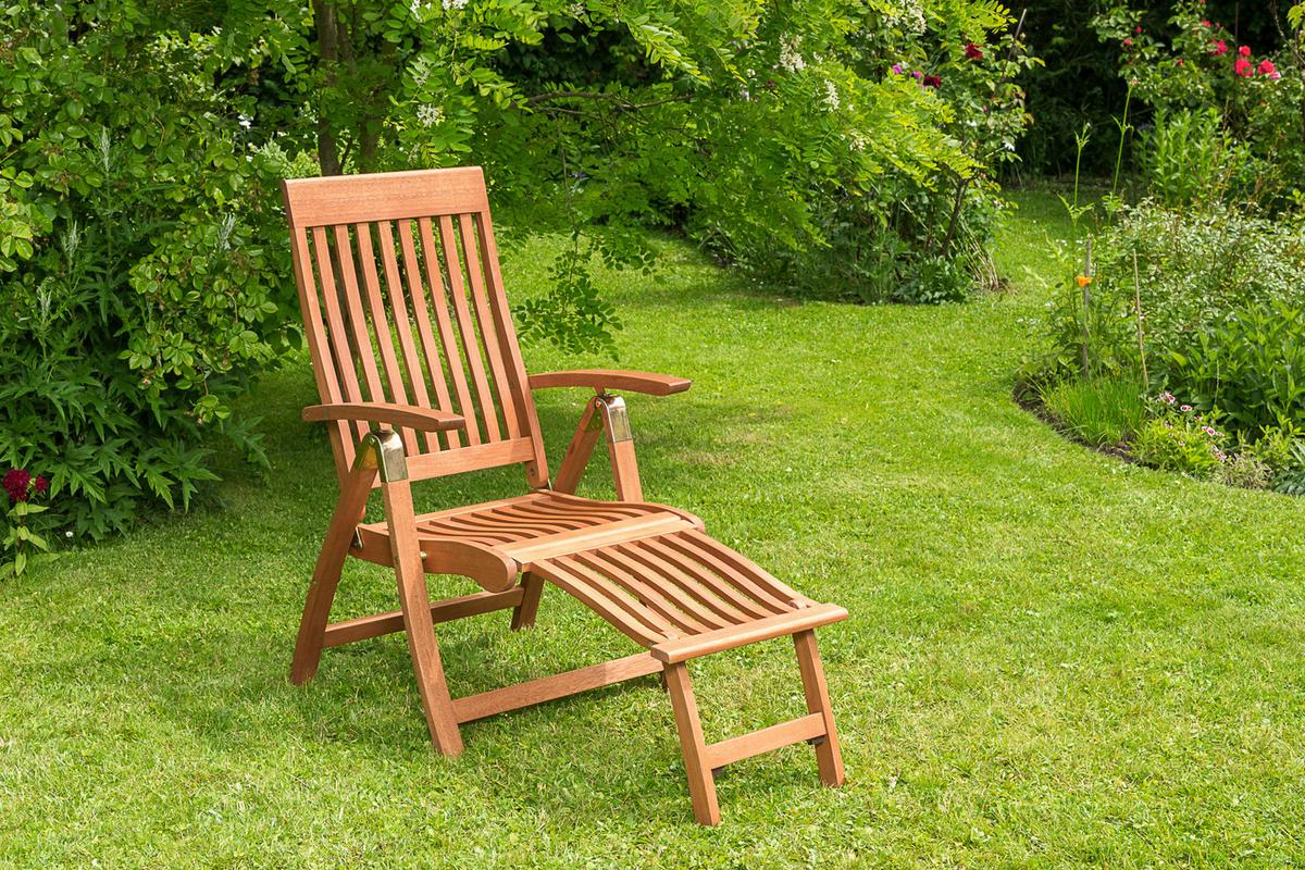 Zložljiv Vrtni Stol Comodoro, Masivno - naravne barve, Romantika, les (62/110/114cm) - Gardenson