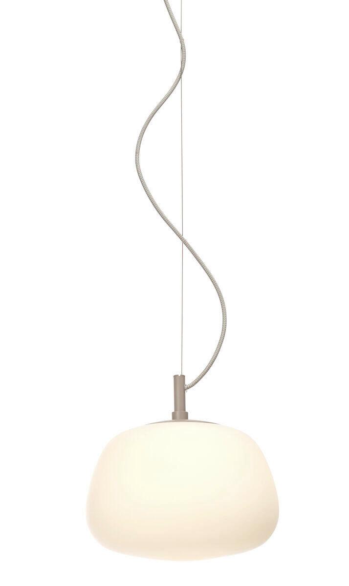 Függőlámpa Sapporo - homokszínű/fehér, Trend, üveg (25cm) - It's about Romi