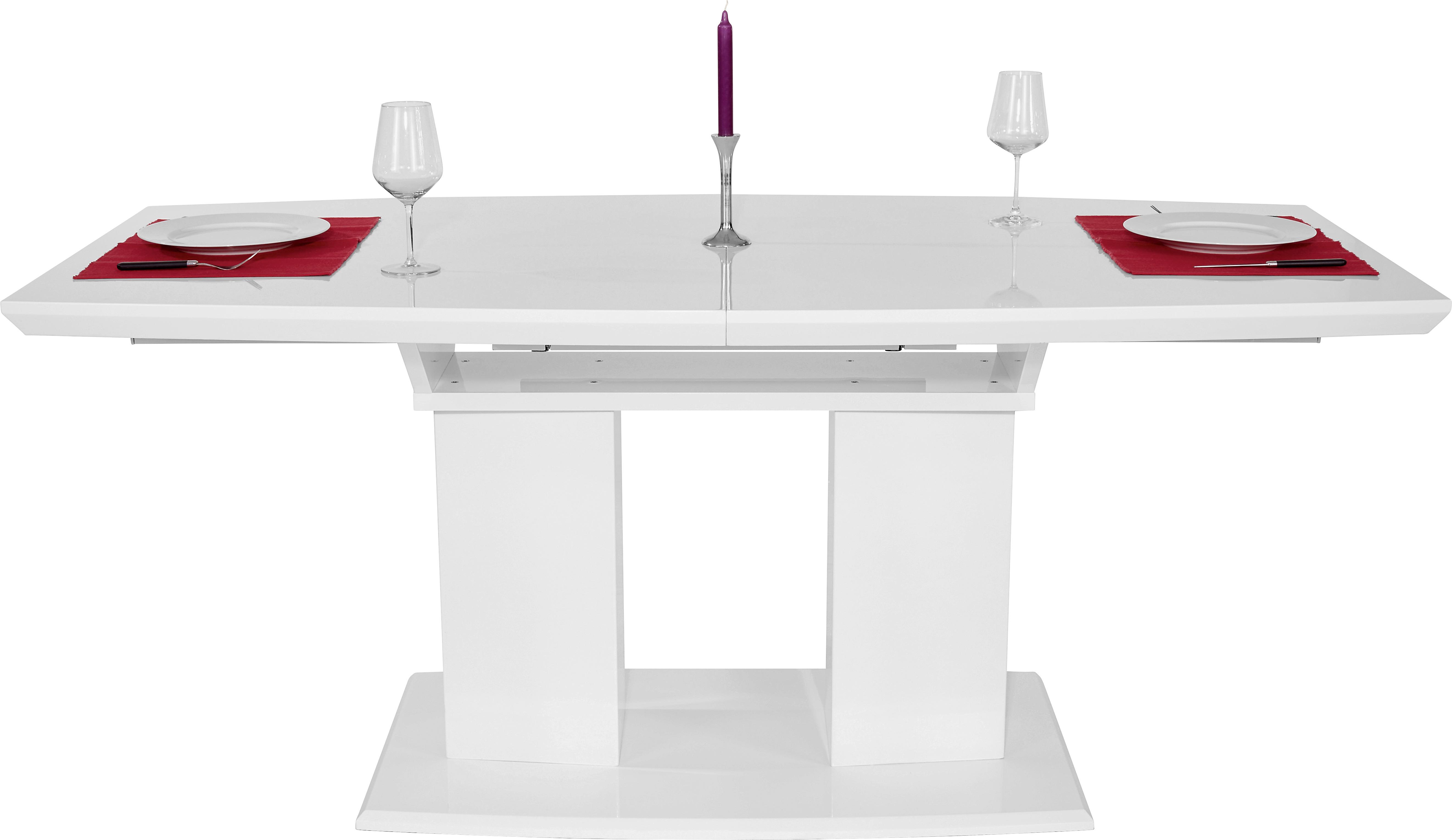Stol Na Izvlačenje Malvin 180az - bijela, Modern, drvni materijal (180/76/90cm)