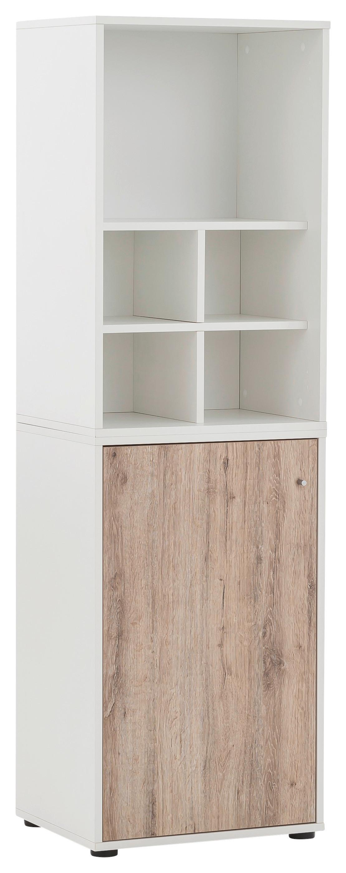 Aktenschrank Set U510R Weiß/Wildeiche - Wildeiche/Weiß, MODERN, Holzwerkstoff (50,9/165,2/41cm) - MID.YOU