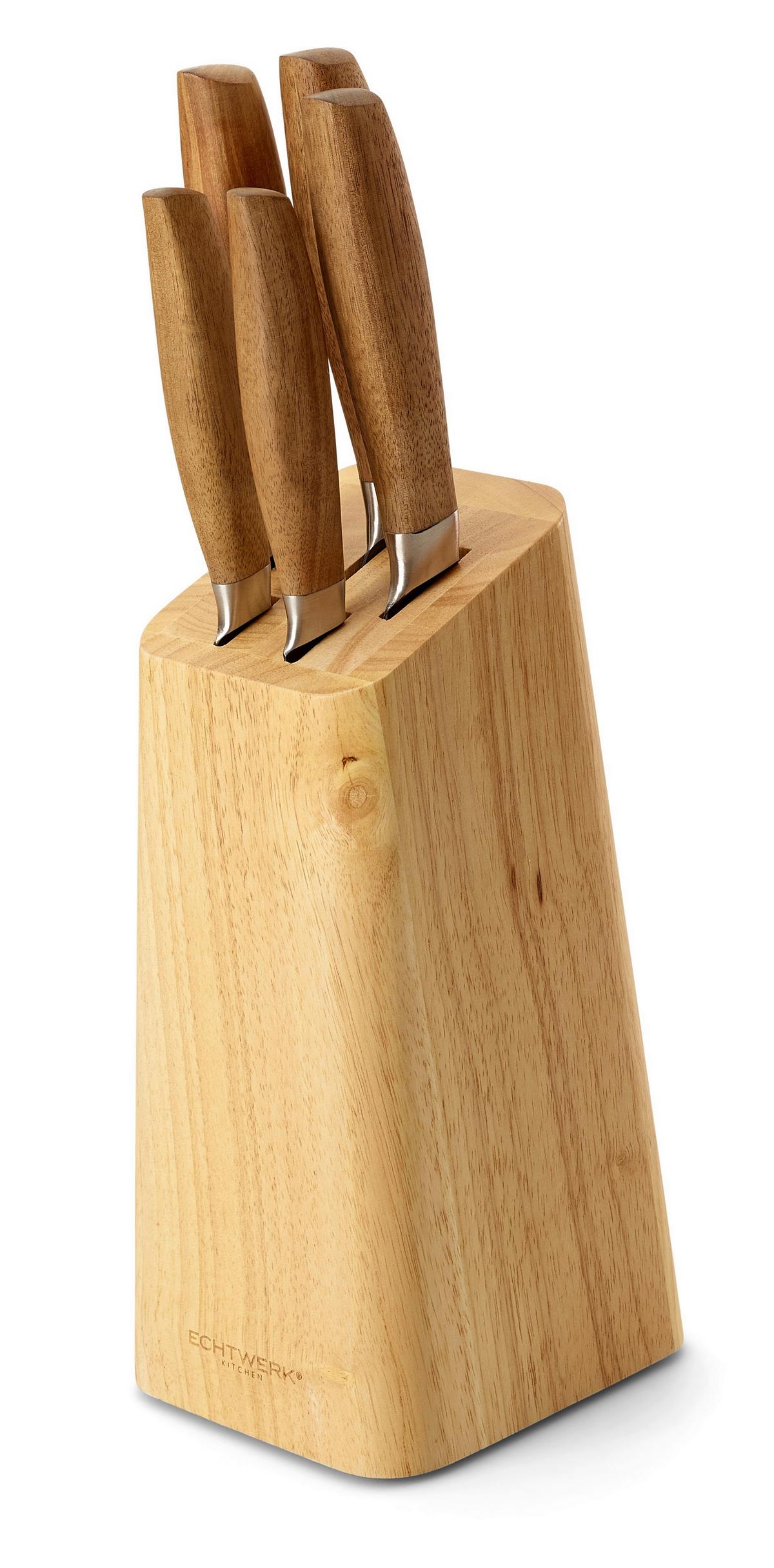 Messerblock Carmo in Akazienfarben - Akaziefarben, Basics, Holz (22,7cm) - Echtwerk