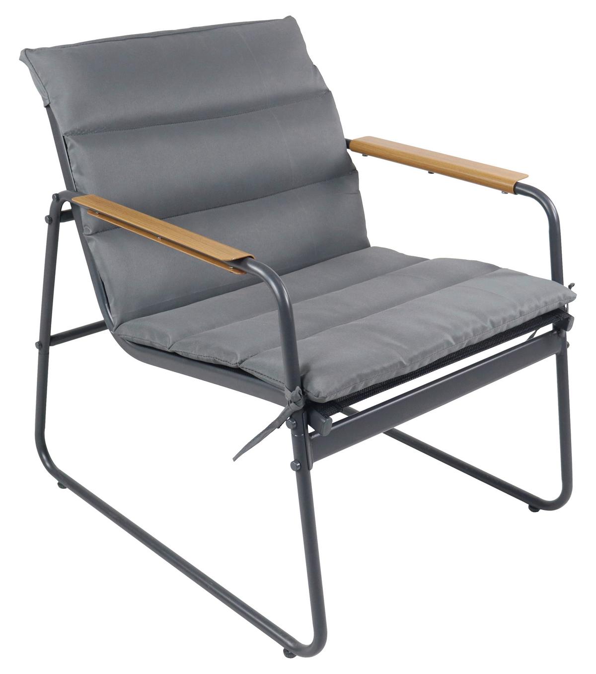 LOUNGEGARNITUR LEXILA 920575 4-TLG - Anthrazit/Schwarz, Modern, Glas/Kunststoff - MID.YOU