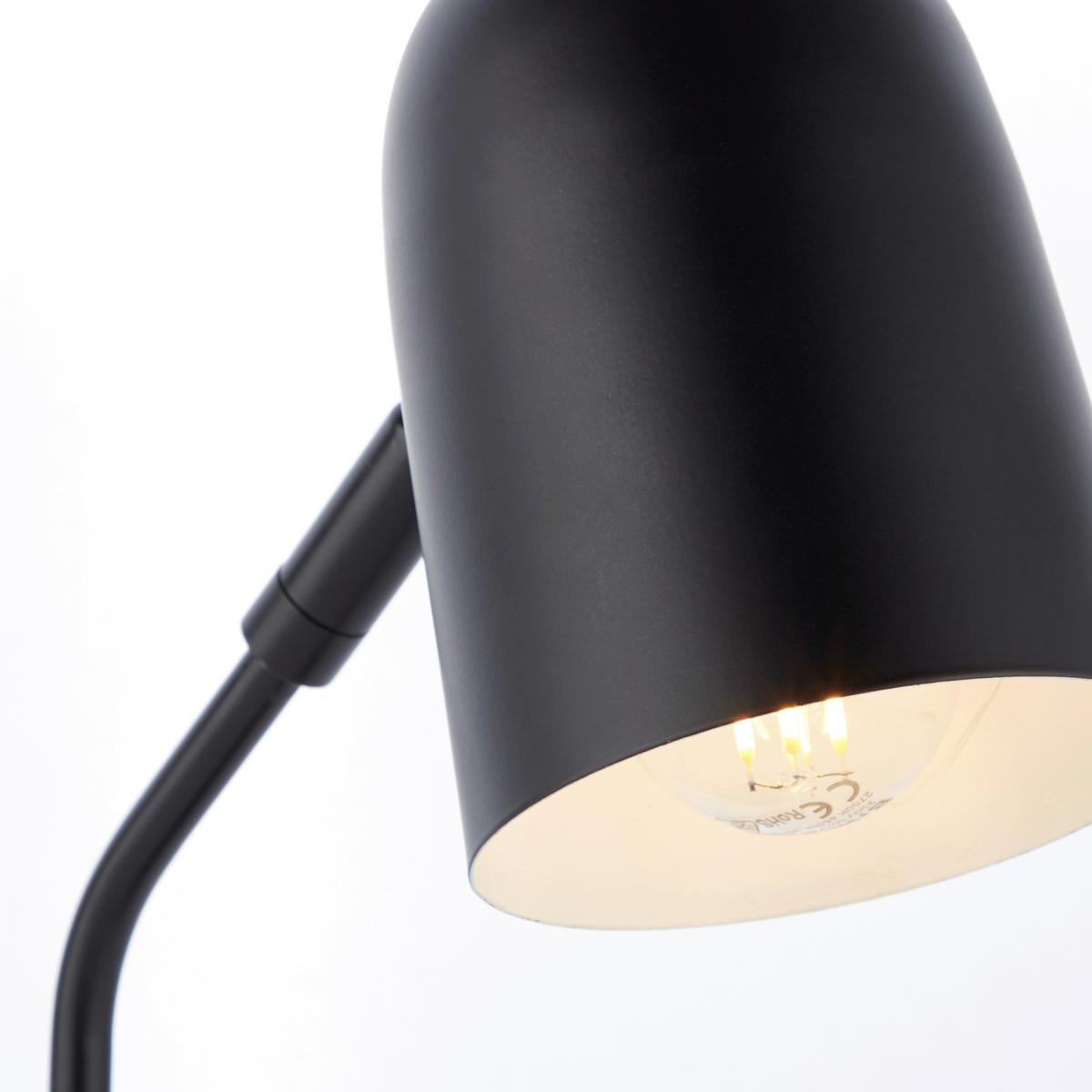 Tischleuchte Tong Schwarz max. 25 Watt - Schwarz, Design, Metall (38/10/21,7cm) - Brilliant